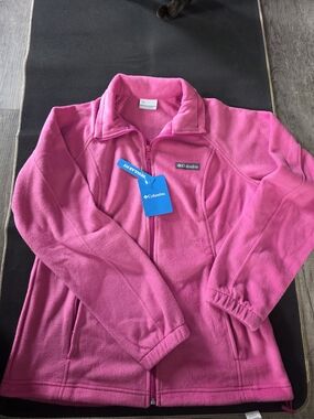 Columbia Bright Pink Fleece Zip-Up Jacket